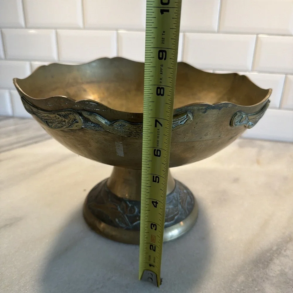 Vintage Brass Pedestal Punch/compote BowlES0003